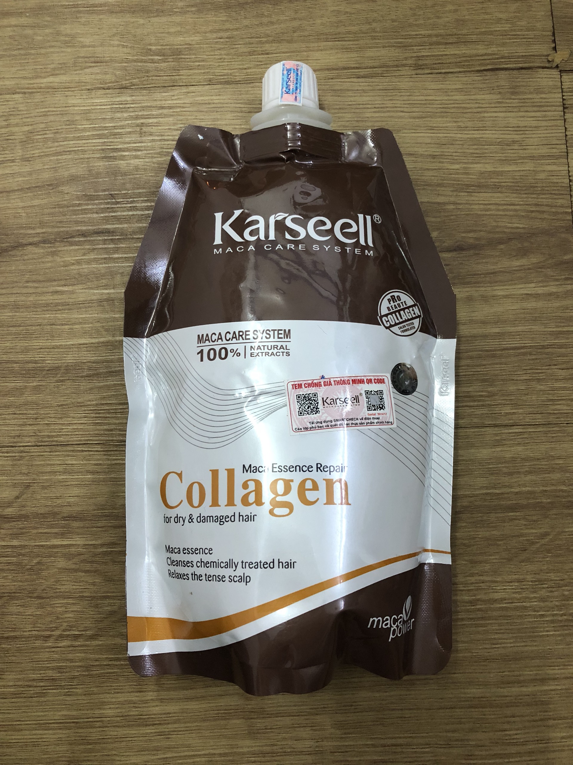 Hấp Karseell 500ml - Kem hấp Collagen Karseell Maca siêu mềm mượt